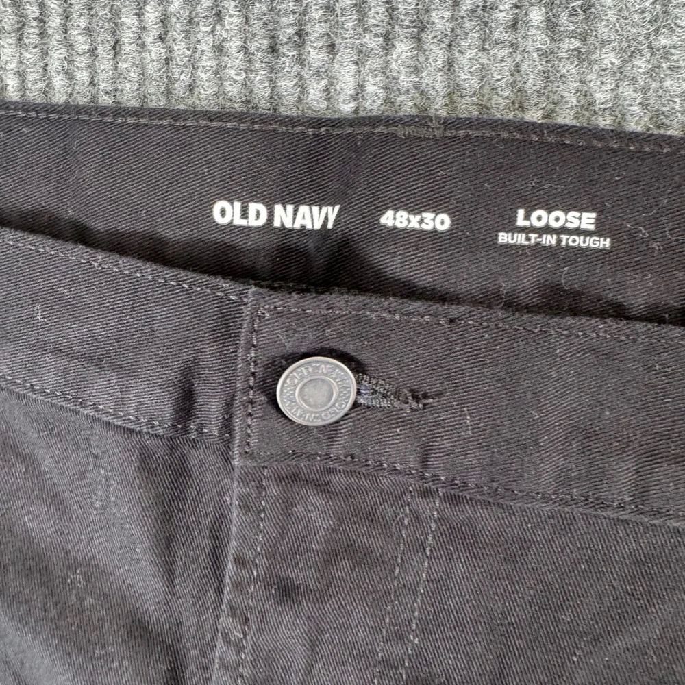 NWT Old Navy Jeans Men 48x30 Black Loose Fit Baggy Denim Y2K Streetwear Gorpcore